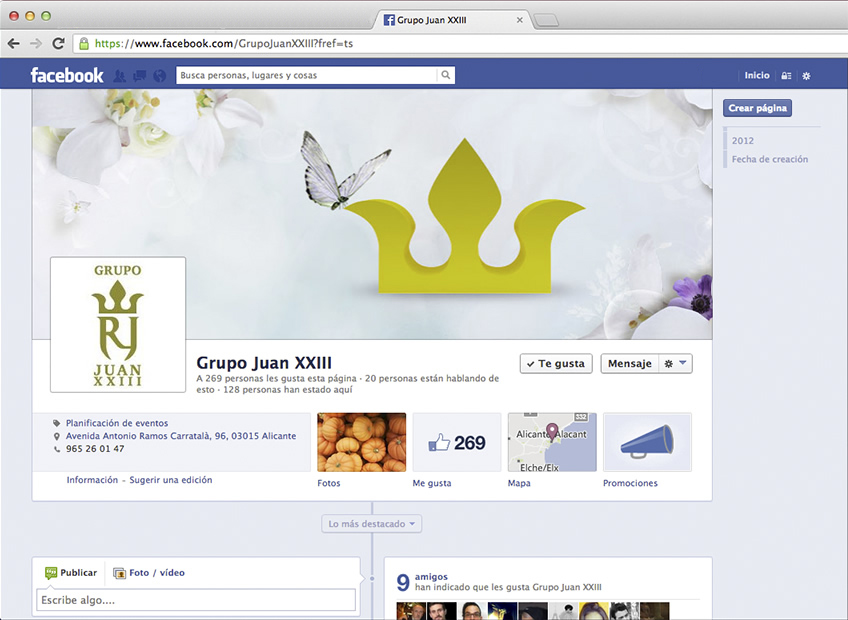 Social Networks management for Juan XXIII Group image